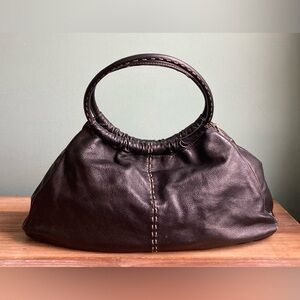 Aurielle Black Leather Hobo Bag